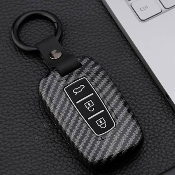 Hyundai 3 Button Smart Key ABS+Silicone Car Cover Case With Keychain