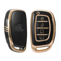 Hyundai 4 Button TPU Smart Key Cover Compatible For Alcazar, Creta 2021