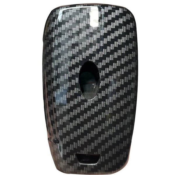 Hyundai Accent Kona 4 Button Carbon Fiber Remote Key Fob Key Cover Case With Keychain