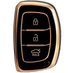 Hyundai TPU Premium 3 Button Smart Key Cover Compatible with Creta, Venue, i20, Grand i10 Nios, Aura 2019, 2020, 2021, 2022, 2023
