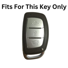 Hyundai TPU Premium 3 Button Smart Key Cover Compatible with Creta, Venue, i20, Grand i10 Nios, Aura 2019, 2020, 2021, 2022, 2023