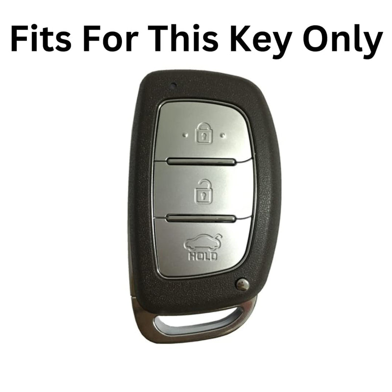 Hyundai TPU Premium 3 Button Smart Key Cover Compatible with Creta, Venue, i20, Grand i10 Nios, Aura 2019, 2020, 2021, 2022, 2023