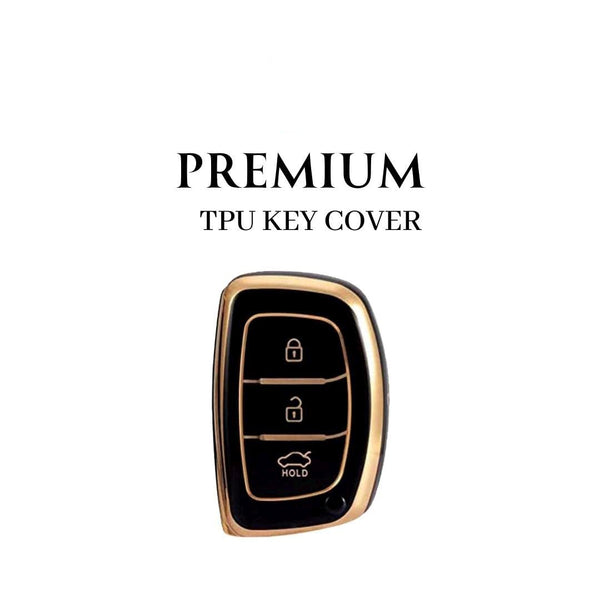 Hyundai TPU Premium 3 Button Smart Key Cover Compatible with Creta, Venue, i20, Grand i10 Nios, Aura 2019, 2020, 2021, 2022, 2023