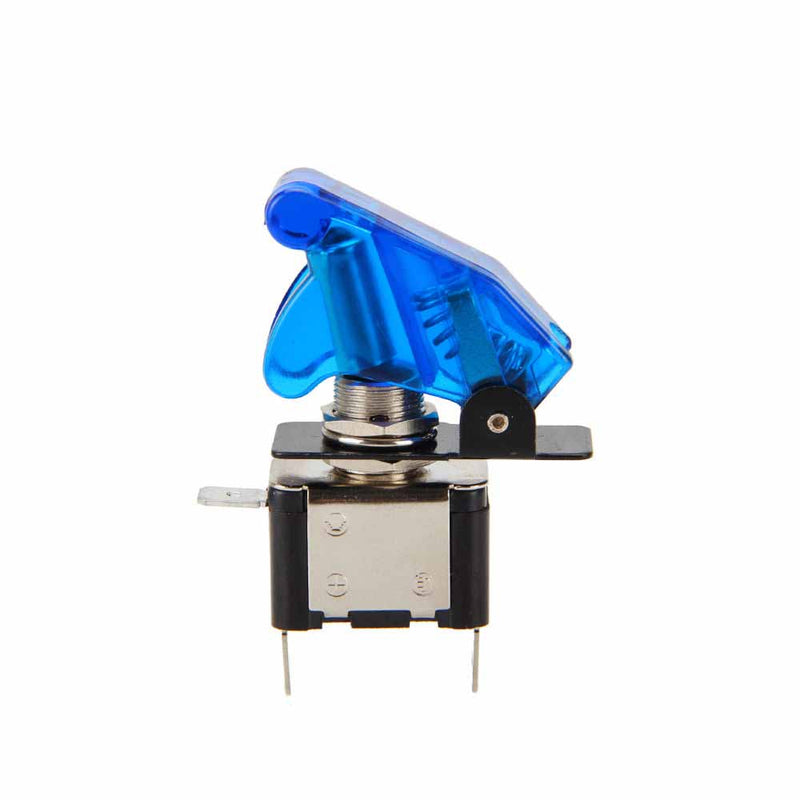 illuminated LED Toggle Switch With Missile Style Flick Cover 12V Car Dash