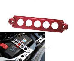 UNIVERSAL BLACK BILLET ALUMINIUM BATTERY TIE DOWN BIG BRACKET FOR CAR