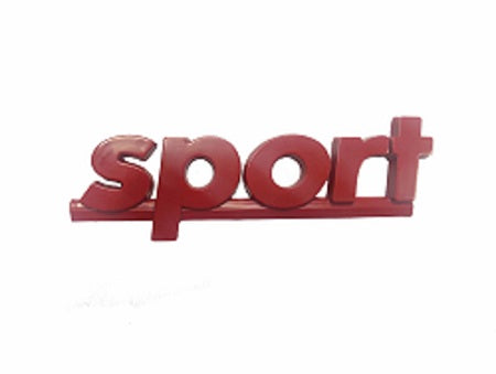 Sport' Underlined Car Badge/ Emblem ABS(Red)
