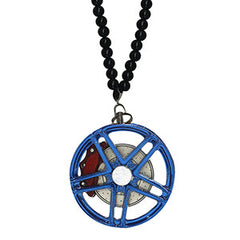 Star Blue Car Mirror Pendant Decoration Metal Wheel Hub Hanging Ornaments Auto Interior