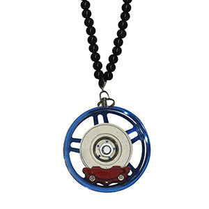 Star Blue Car Mirror Pendant Decoration Metal Wheel Hub Hanging Ornaments Auto Interior