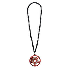 Star Red Car Mirror Pendant Decoration Metal Wheel Hub Hanging Ornaments Auto Interior