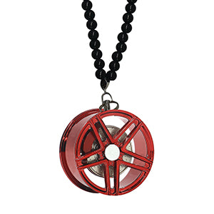 Star Red Car Mirror Pendant Decoration Metal Wheel Hub Hanging Ornaments Auto Interior