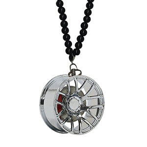 Multi Spoke Silver Car Mirror Pendant Decoration Metal Wheel Hub Hanging Ornaments Auto Interior