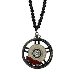 Star Black Car Mirror Pendant Decoration Metal Wheel Hub Hanging Ornaments Auto Interior