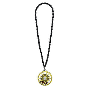 Multi Spoke Golden Car Mirror Pendant Decoration Metal Wheel Hub Hanging Ornaments Auto Interior