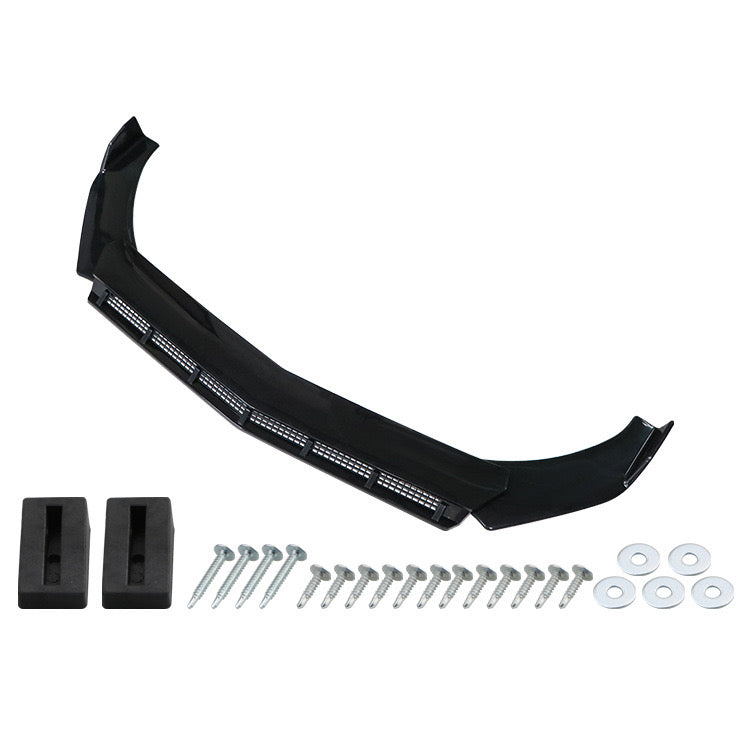 2022 Black Red New 3pcs Car Universal Front Bumper Spoiler Lip Chin Up Body Kit Splitter