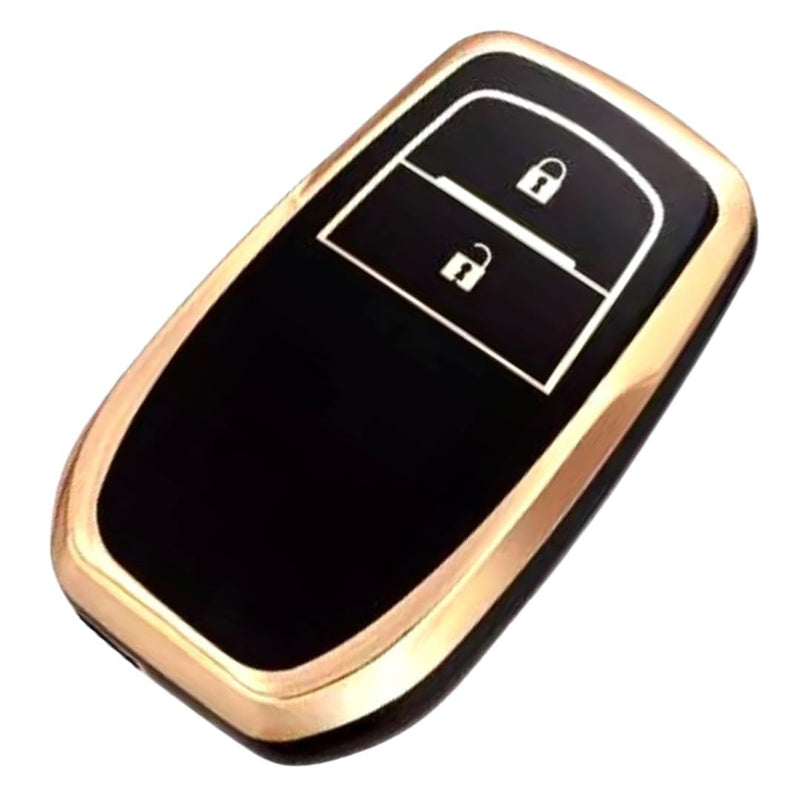 Innova 2 Button Smart TPU Premium Key Cover Compatible With Crysta, Hilux 2020, 2021, 2022, 2023