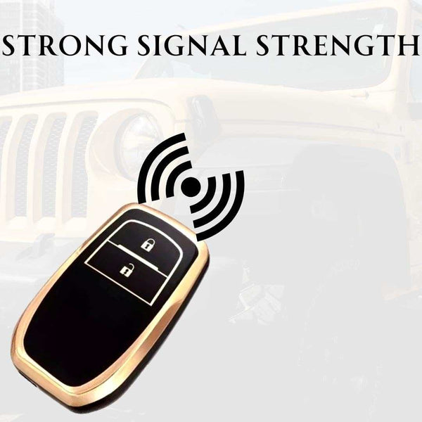Innova 2 Button Smart TPU Premium Key Cover Compatible With Crysta, Hilux 2020, 2021, 2022, 2023
