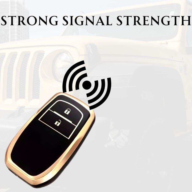 Innova 2 Button Smart TPU Premium Key Cover Compatible With Crysta, Hilux 2020, 2021, 2022, 2023