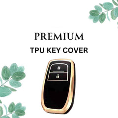 Innova 2 Button Smart TPU Premium Key Cover Compatible With Crysta, Hilux 2020, 2021, 2022, 2023