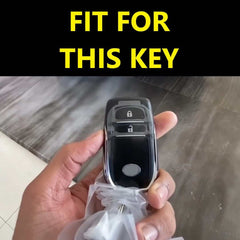 Innova 2 Button Smart TPU Premium Key Cover Compatible With Crysta, Hilux 2020, 2021, 2022, 2023