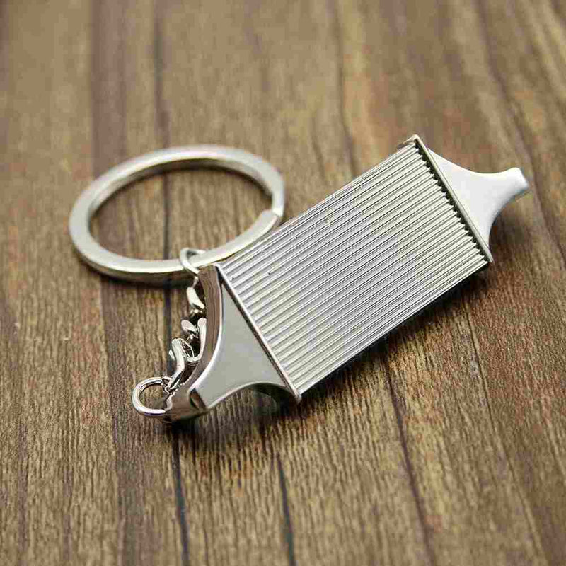Intercooler Model Keychain Creative Accessories Hot Sale Auto Part Radiator Keyring Car Key Chain Ring Keyfob Keyring Key Holder