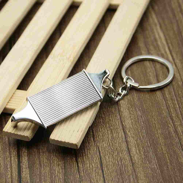 Intercooler Model Keychain Creative Accessories Hot Sale Auto Part Radiator Keyring Car Key Chain Ring Keyfob Keyring Key Holder