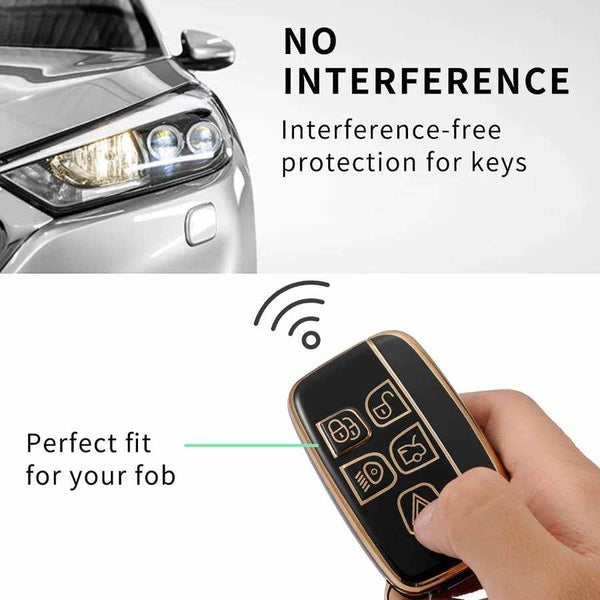 Jaguar/Range Rover 5 Button Smart TPU Key Cover For Evoque Velar Discovery LR4 Land Rover Sport XF XJ XE F-PACE F-Type