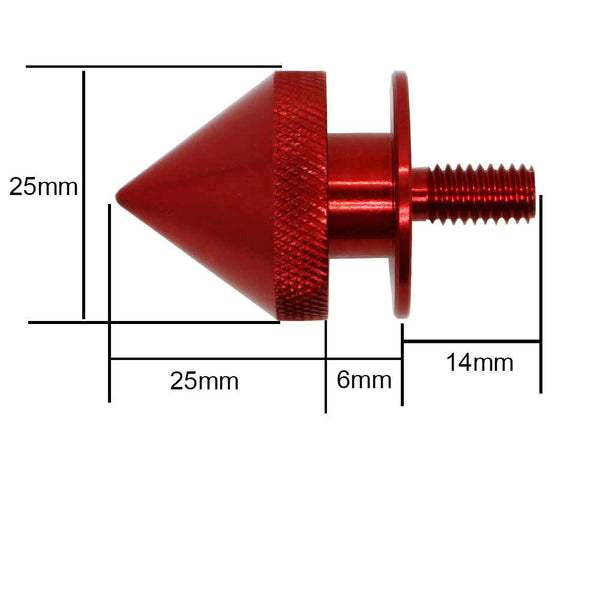 Red Finish JDM Quick Release Fasteners For Car Bumpers Trunk Fender Hatch Lids Kit (Stud)