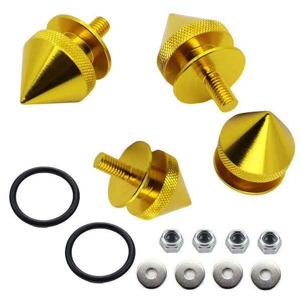 Gold Finish JDM Quick Release Fasteners For Car Bumpers Trunk Fender Hatch Lids Kit (Stud)