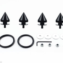Black Finish JDM Quick Release Fasteners For Car Bumpers Trunk Fender Hatch Lids Kit (Stud)