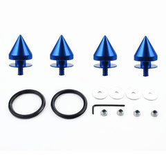 Blue Finish JDM Quick Release Fasteners For Car Bumpers Trunk Fender Hatch Lids Kit (Stud)