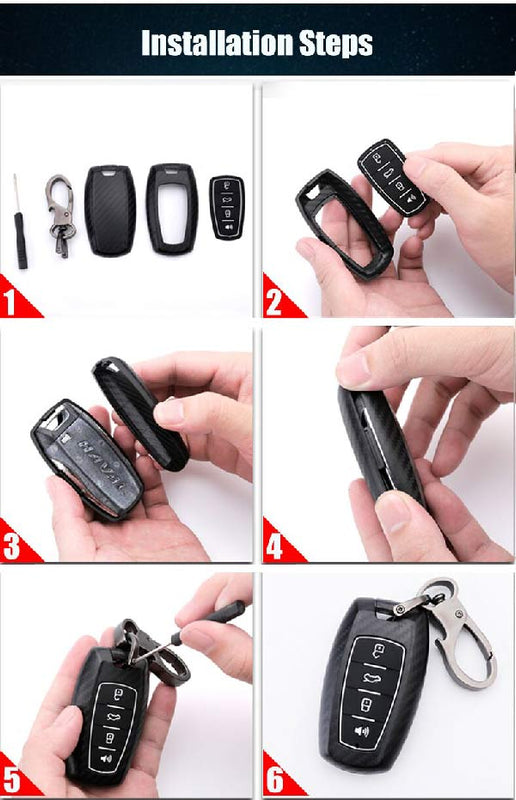 Jeep Compass 2 Button Flip Key ABS+Silicone Car Key Cover Case With Keychain