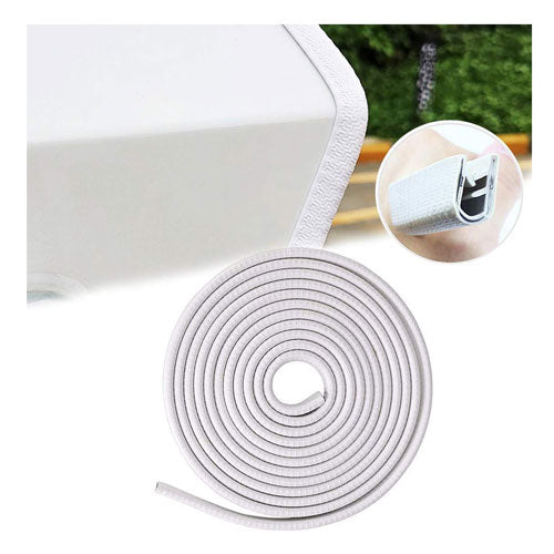 White Car Door Edge Guards U Shape Edge Trim Rubber Seal Protector Car Protection Door Edge(5 Meter) Fit for Most Car