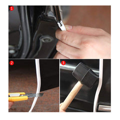 White Car Door Edge Guards U Shape Edge Trim Rubber Seal Protector Car Protection Door Edge(5 Meter) Fit for Most Car