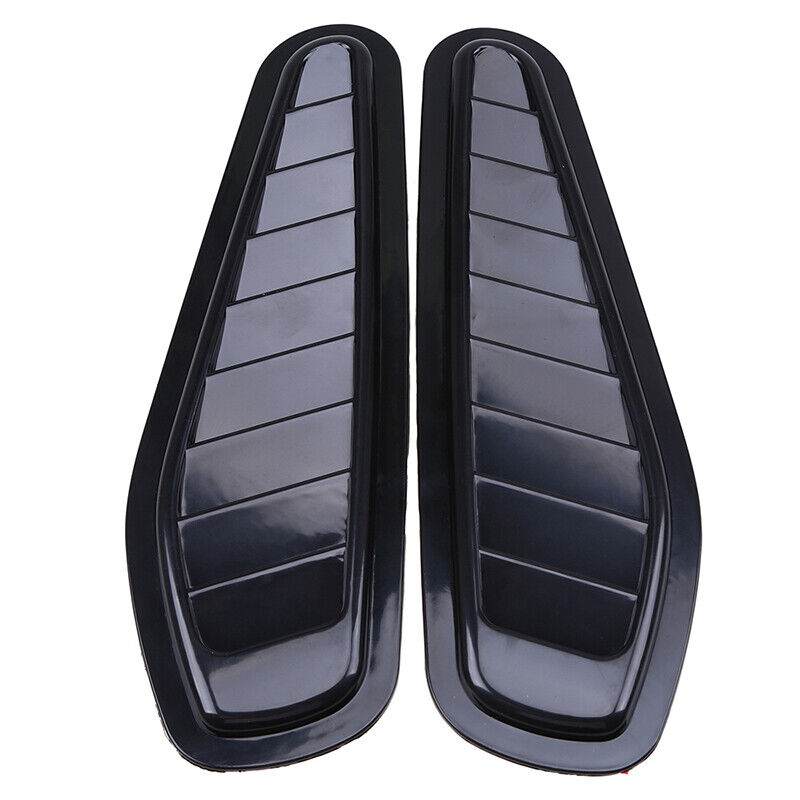 Universal Sport Black Air Flow Vent Bonnet Car Front Hood Scoop Cover Trim Decor
