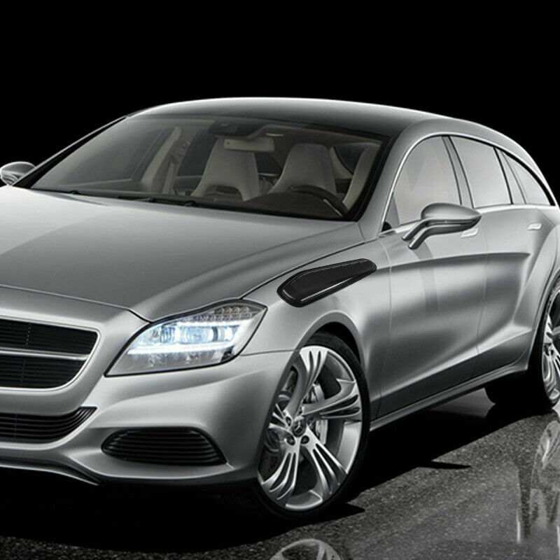 Universal Sport Black Air Flow Vent Bonnet Car Front Hood Scoop Cover Trim Decor