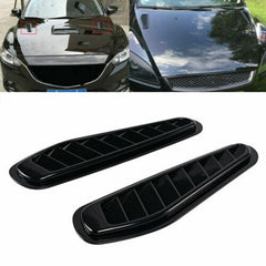 Universal Sport Black Air Flow Vent Bonnet Car Front Hood Scoop Cover Trim Decor