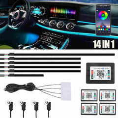 Automotive 64 Color RGB Symphony Car Ambient Interior LED Fiber Light