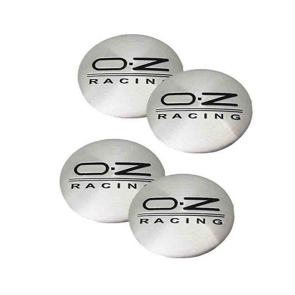 4pcs O.Z RACING Silver Emblem Car Wheel Center Hub Cap Caps Badge Sticker Decal 60mm