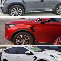 2Pcs Car SUV Side Wing Fins Air Flow Fender Grill Intake Vent Trim Sticker Universal