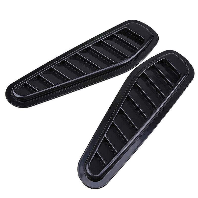 Universal Sport Black Air Flow Vent Bonnet Car Front Hood Scoop Cover Trim Decor