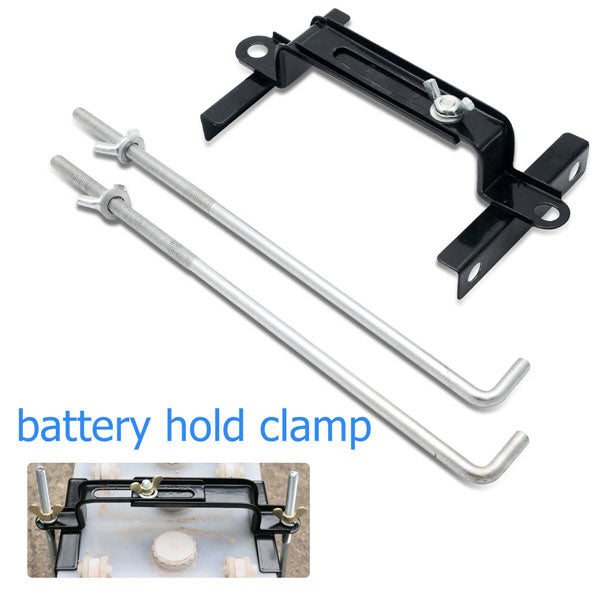 Battery Retaining Holding Clamp Bracket Bolt Tie Hold Down Kit For Car