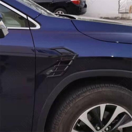 2Pcs Car SUV Side Wing Fins Air Flow Fender Grill Intake Vent Trim Sticker Universal