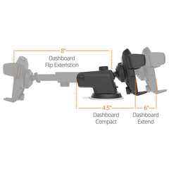 New Adjustable Twist Smart Telescopic Universal Mobile Stand Premium Mobile Phone 360 Rotable Car Mount Holder(Assorted Colour)