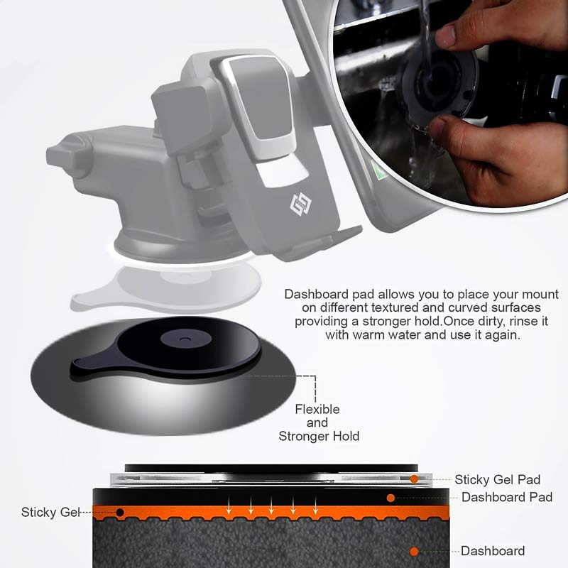 New Adjustable Twist Smart Telescopic Universal Mobile Stand Premium Mobile Phone 360 Rotable Car Mount Holder(Assorted Colour)