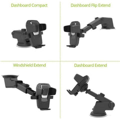 New Adjustable Twist Smart Telescopic Universal Mobile Stand Premium Mobile Phone 360 Rotable Car Mount Holder(Assorted Colour)