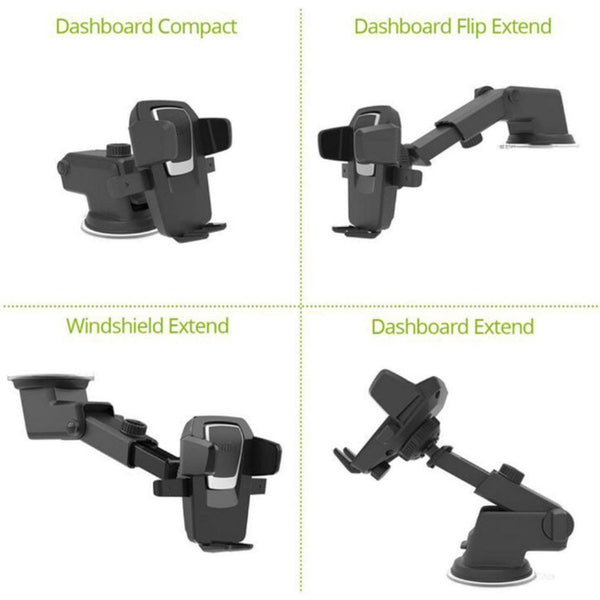 New Adjustable Twist Smart Telescopic Universal Mobile Stand Premium Mobile Phone 360 Rotable Car Mount Holder(Assorted Colour)