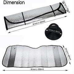 Car Front Metallic Windshield Window Sun Shade Cover