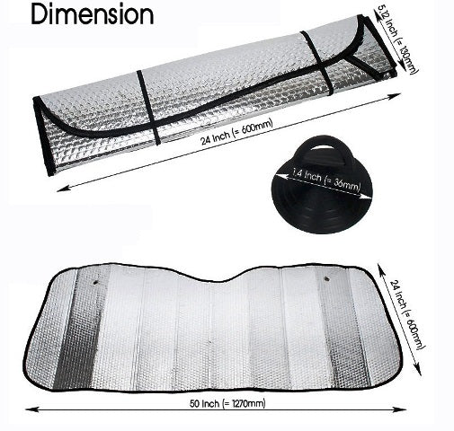 Car Front Metallic Windshield Window Sun Shade Cover