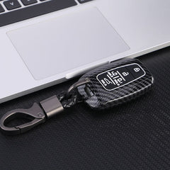 Kia 3 Button ABS+Silicone Smart Key Cover Case With Keychain Suitable For CARNIVAL