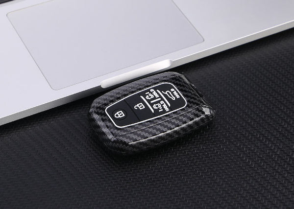 Kia 3 Button ABS+Silicone Smart Key Cover Case With Keychain Suitable For CARNIVAL